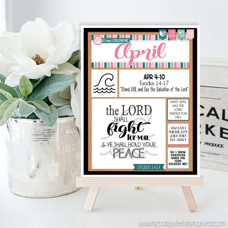 2022 CFM Old Testament "FAUX" Bulletin Board Sheets {APRIL} PRINTABLE