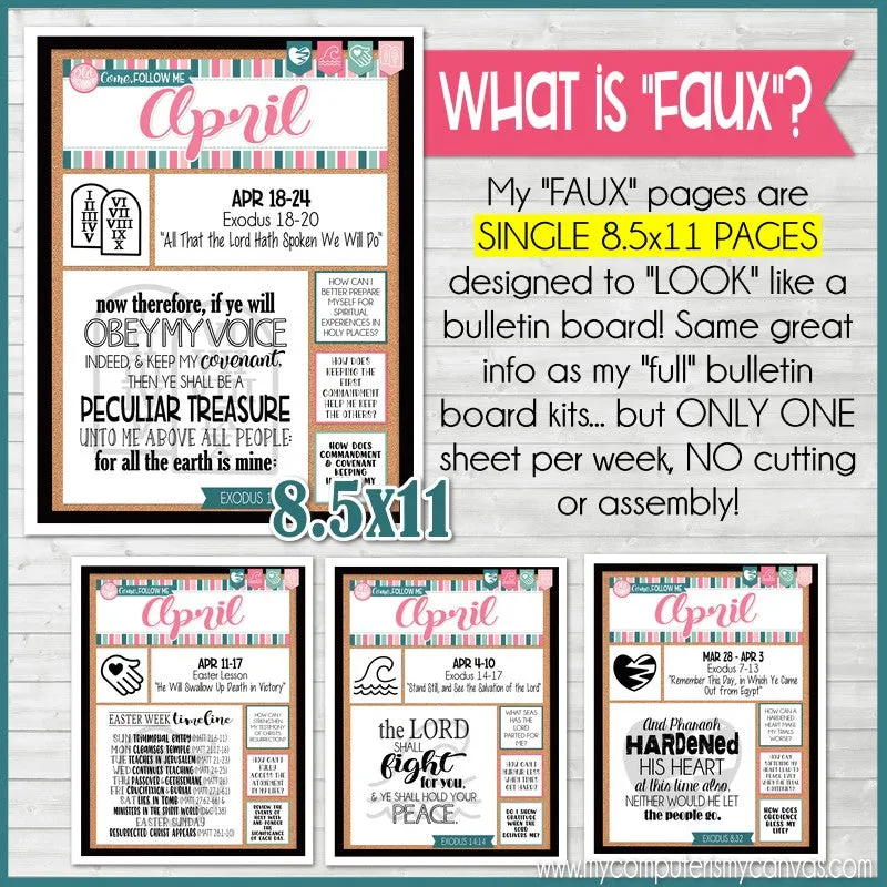 2022 CFM Old Testament "FAUX" Bulletin Board Sheets {APRIL} PRINTABLE