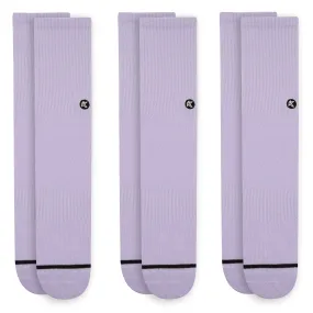 3 Pack Lavender Crew Sock