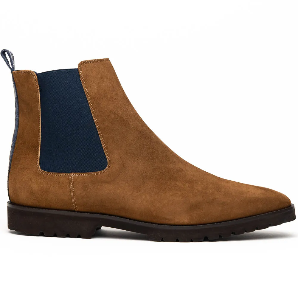 46-210-CGN GIANNA Suede Chelsea Boot, Cognac