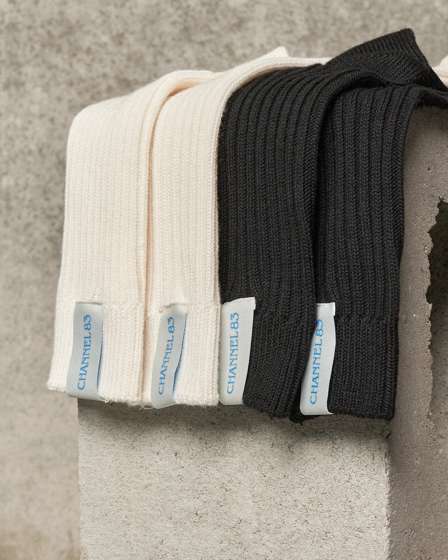 83 Logo Heavy Guage Sock - Off White