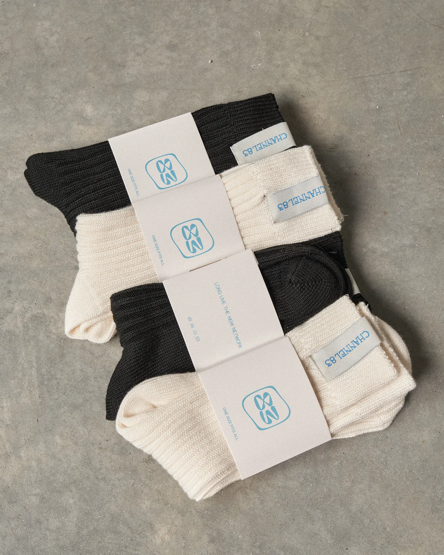 83 Logo Heavy Guage Sock - Off White