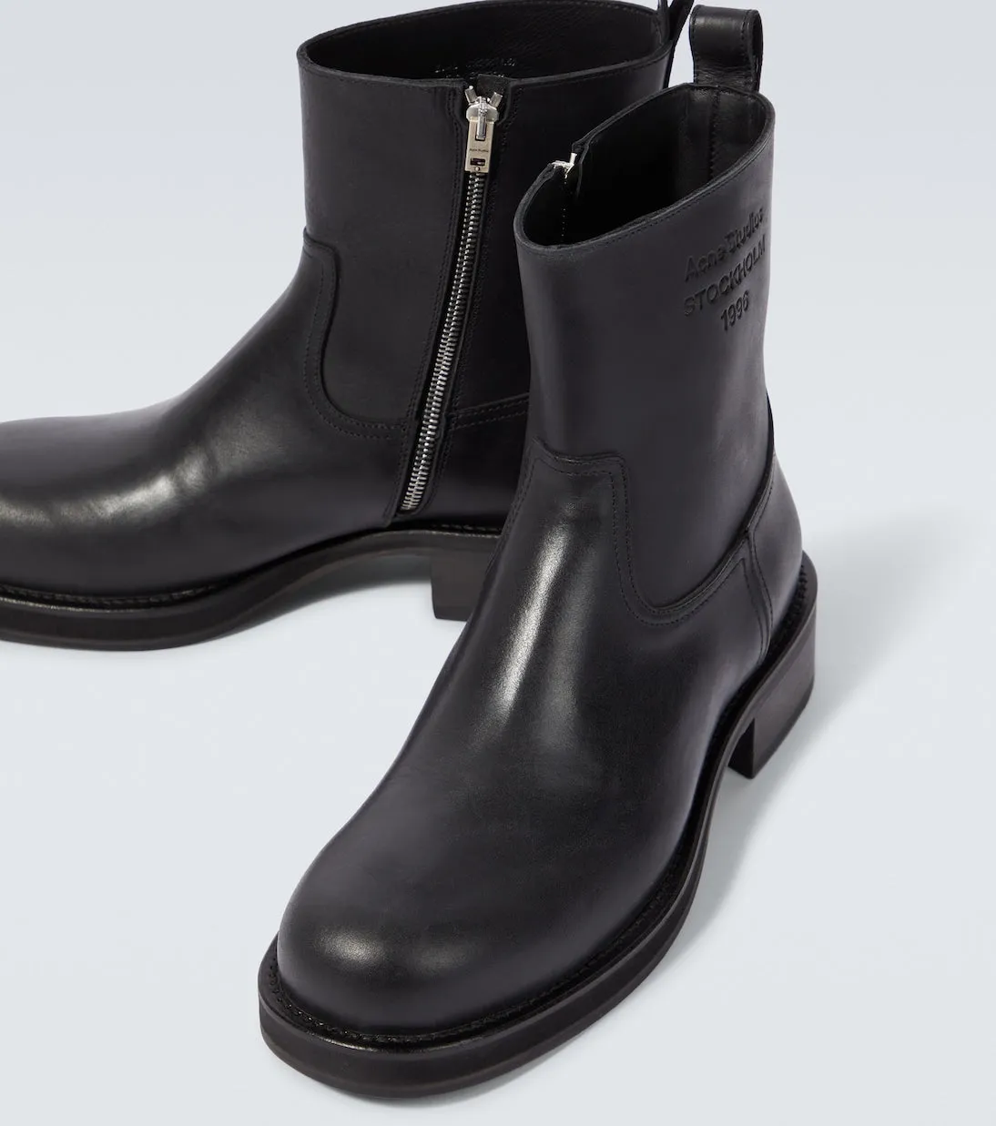 Acne Studios leather ankle boots, black