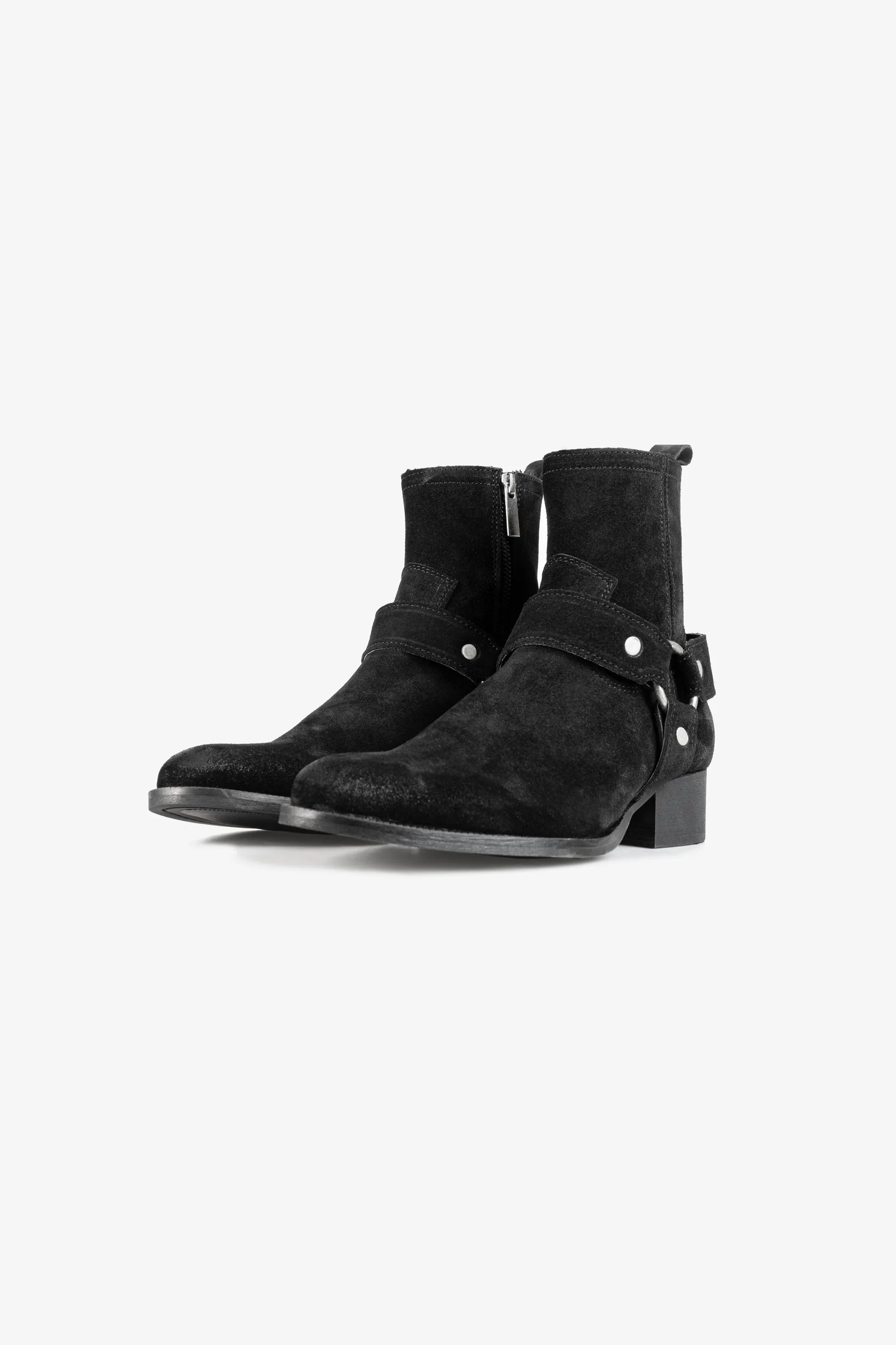 Adler Harness Boot | Relic Black Suede