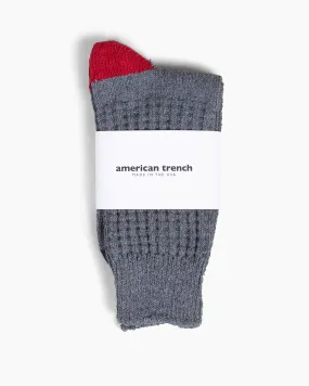 American Trench Waffle Sock Grey