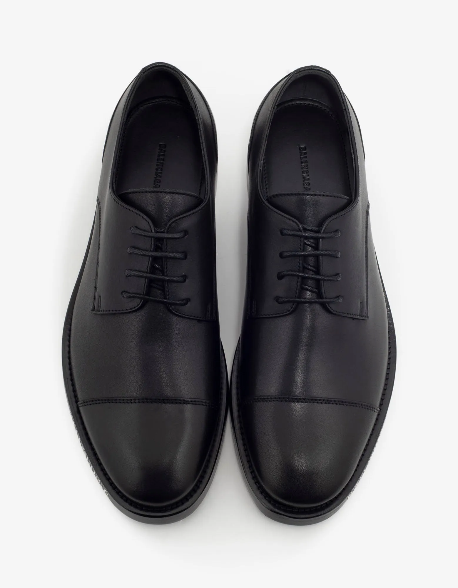 Balenciaga Balenciaga Black Logo Derby Shoes