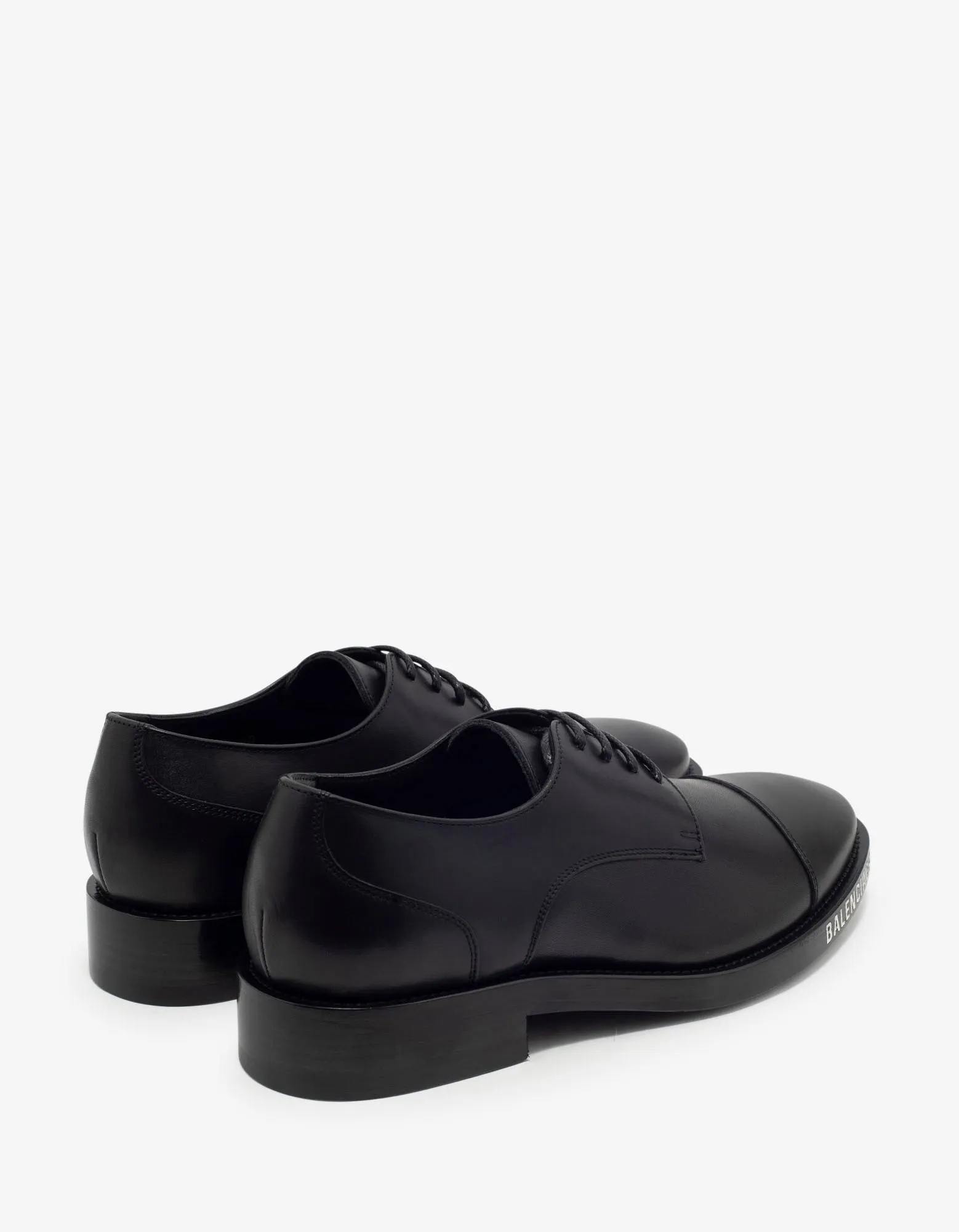 Balenciaga Balenciaga Black Logo Derby Shoes