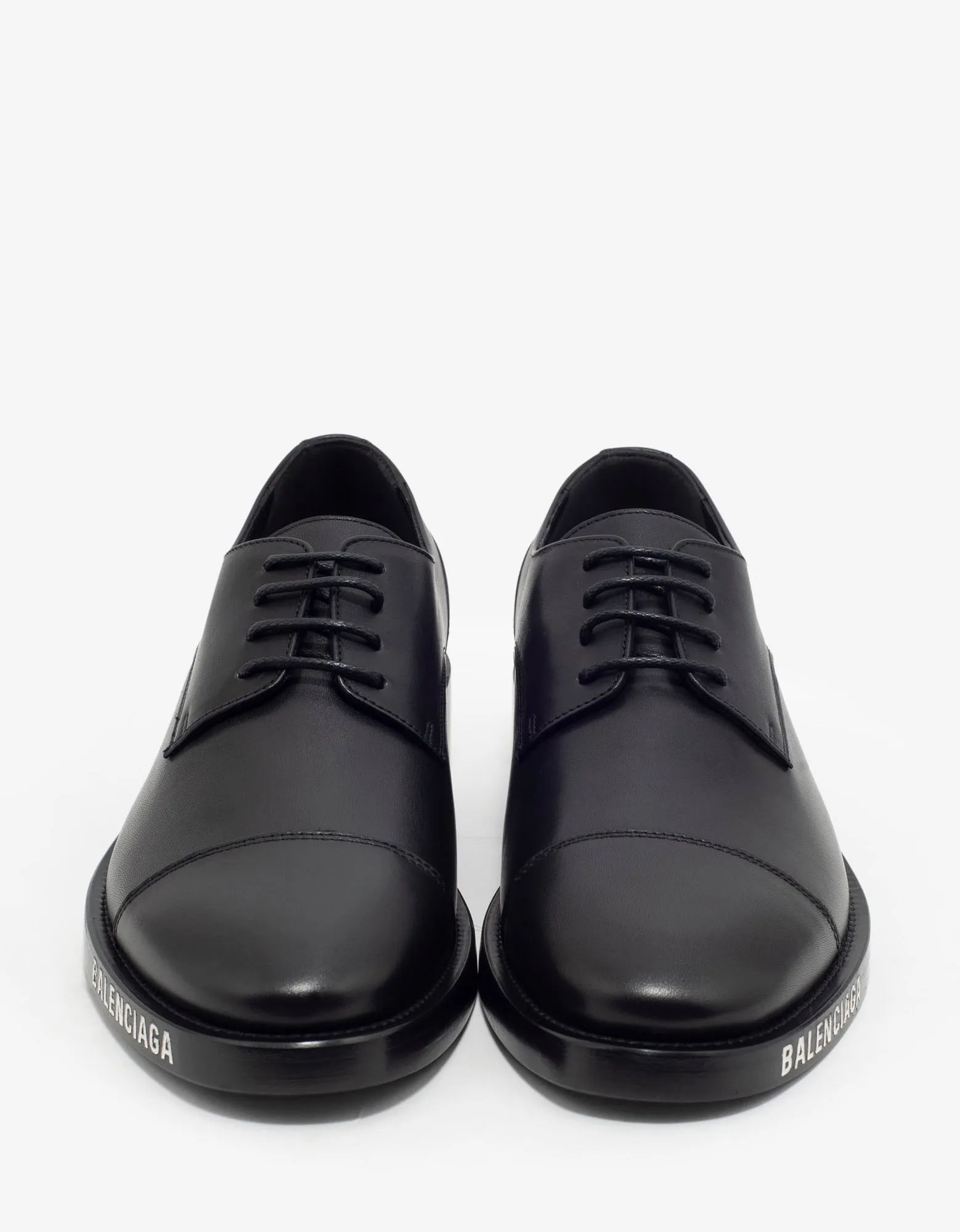 Balenciaga Balenciaga Black Logo Derby Shoes