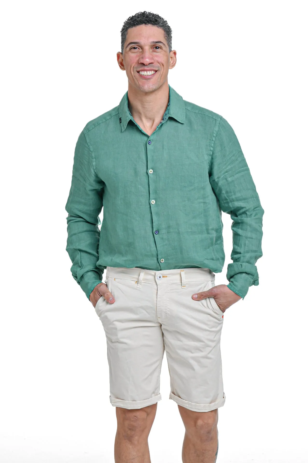 Bermuda in cotone slim Martin Panna SS24