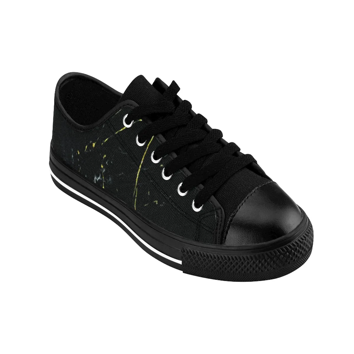 Black Marble Men's Sneakers, Best Designer Low Top Shoes Running Tennis Shoes Footwear