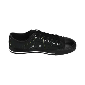 Black Marble Men's Sneakers, Best Designer Low Top Shoes Running Tennis Shoes Footwear