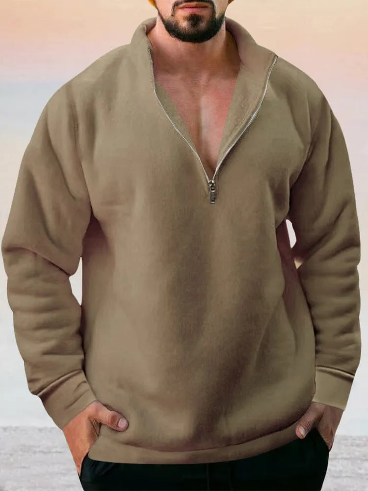 Casual Fleece Pullover Sweatshirt