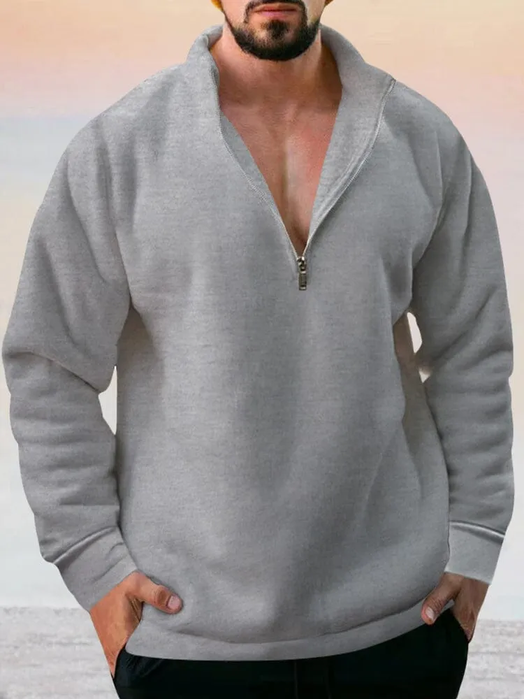 Casual Fleece Pullover Sweatshirt