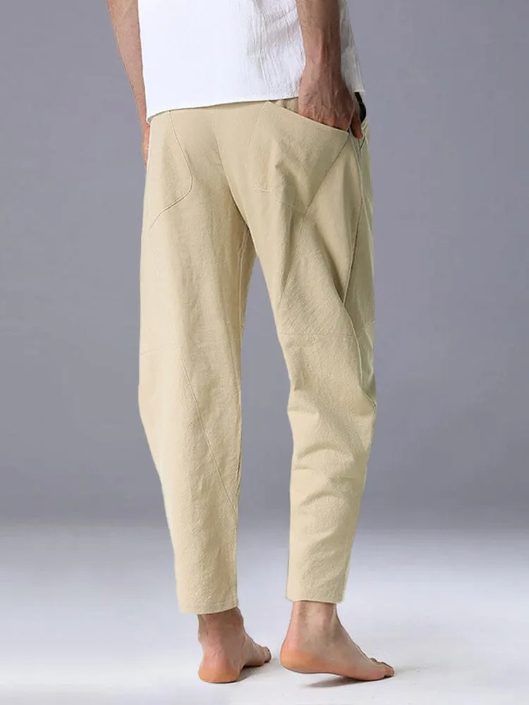 Casual Loose Fit Linen Pants