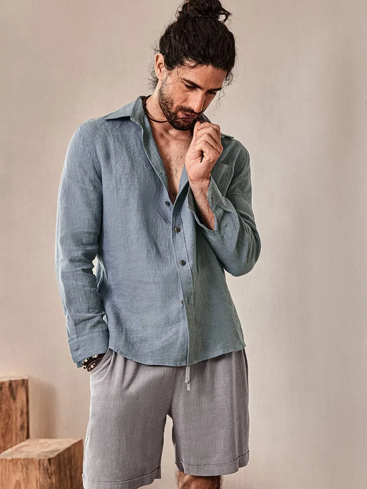 Casual Nature 100% Linen Shirt