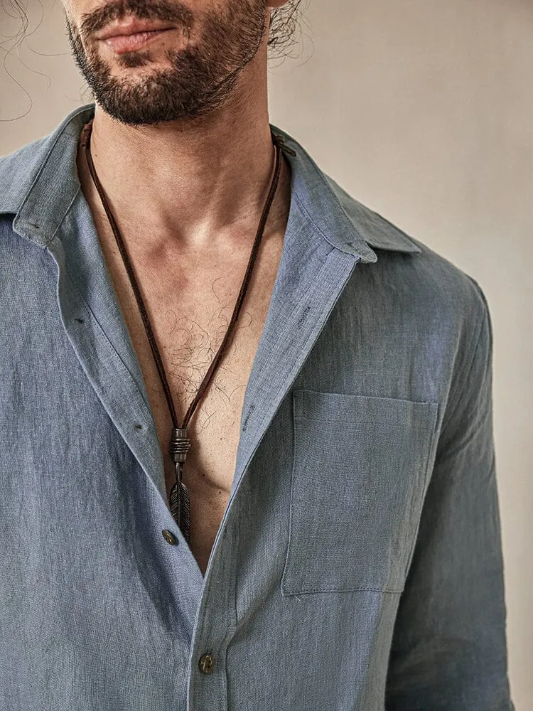 Casual Nature 100% Linen Shirt