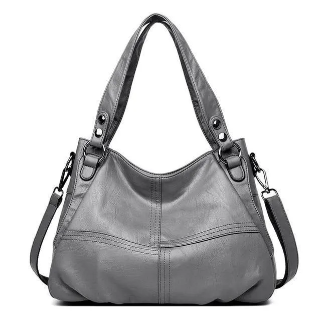 Casual Tote Bag - Faux Leather