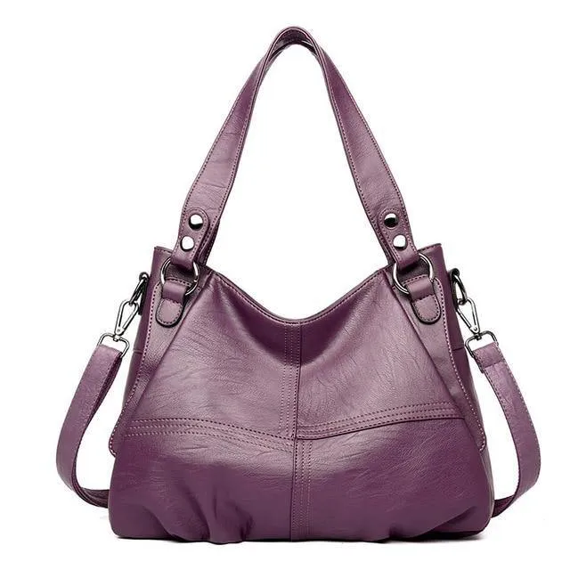 Casual Tote Bag - Faux Leather