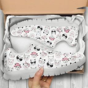 Cat Lover Shoes Cat Printed Sneakers Kitty Running Shoes Cat Owner Gifts Clothing for Womens Mens Kids Adults