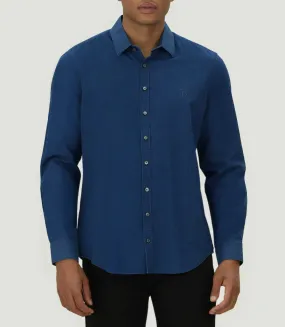 Chemise casual marine délavé "Mayda"