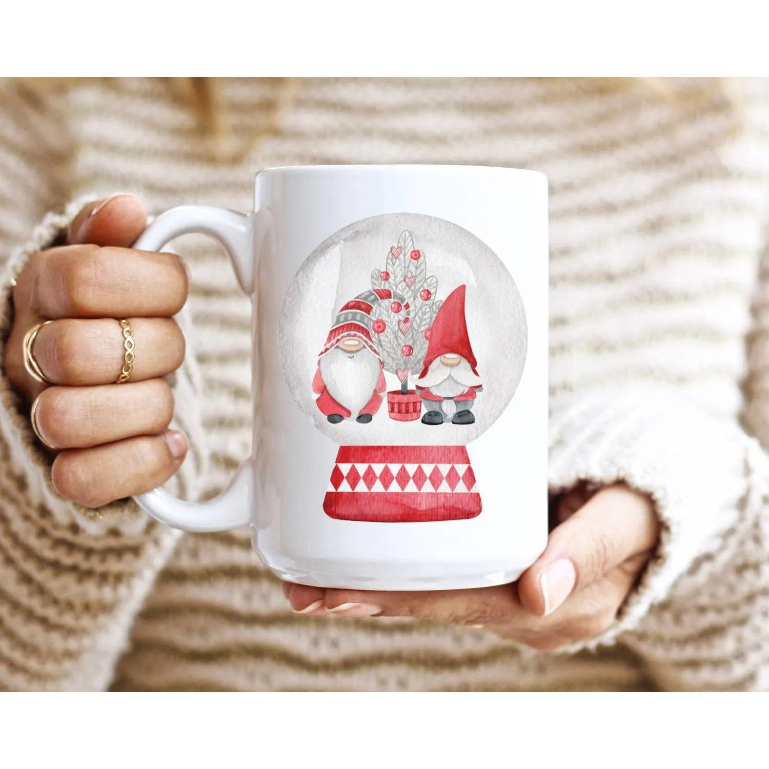 Christmas Snow Globe Gnome Coffee   Mug