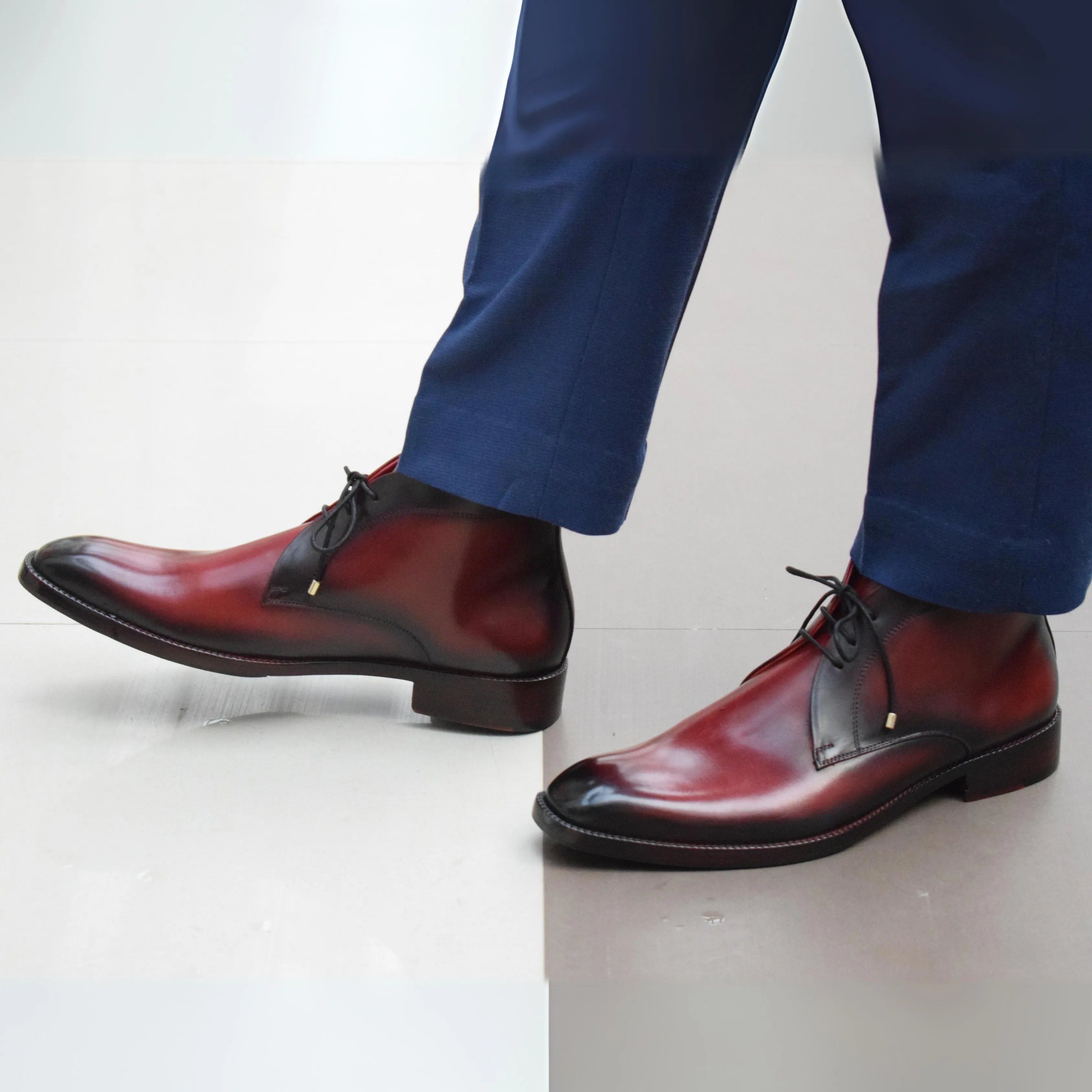 Chukka Boots- Wine Red