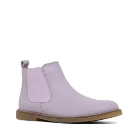 Clarks Kids Chelsea II Youths Leather Boot Lilac