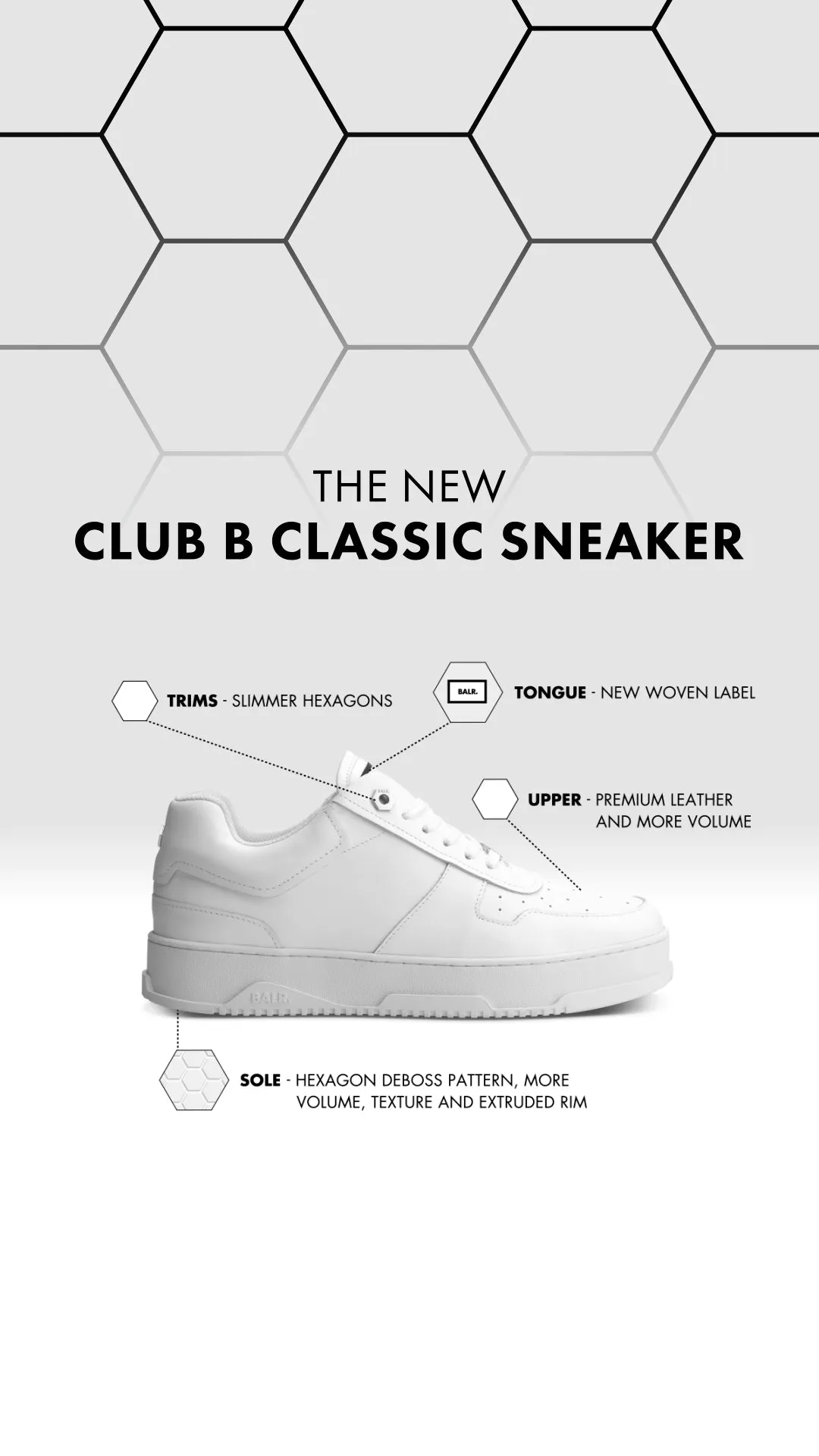 Club B Classic Sneaker Bright White