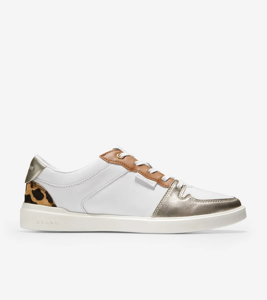 Cole Haan Grand Crosscourt Modern Tennis Optic White/Gold Metallic Sneakers