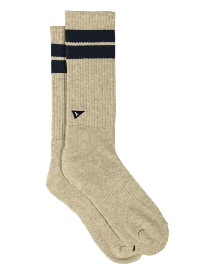 Crew Sock Long Retro - Lino/Marine