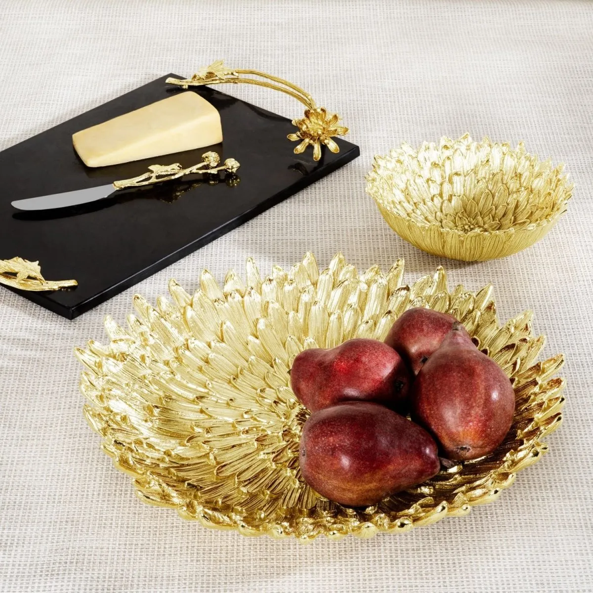 Dahlia Cheese Board with Knife