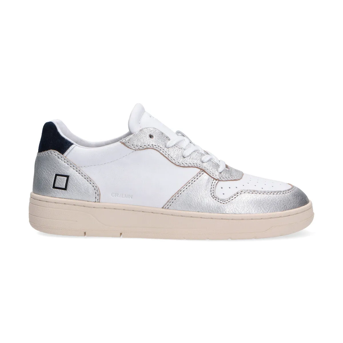 D.A.T.E. sneaker Court Laminated white silver