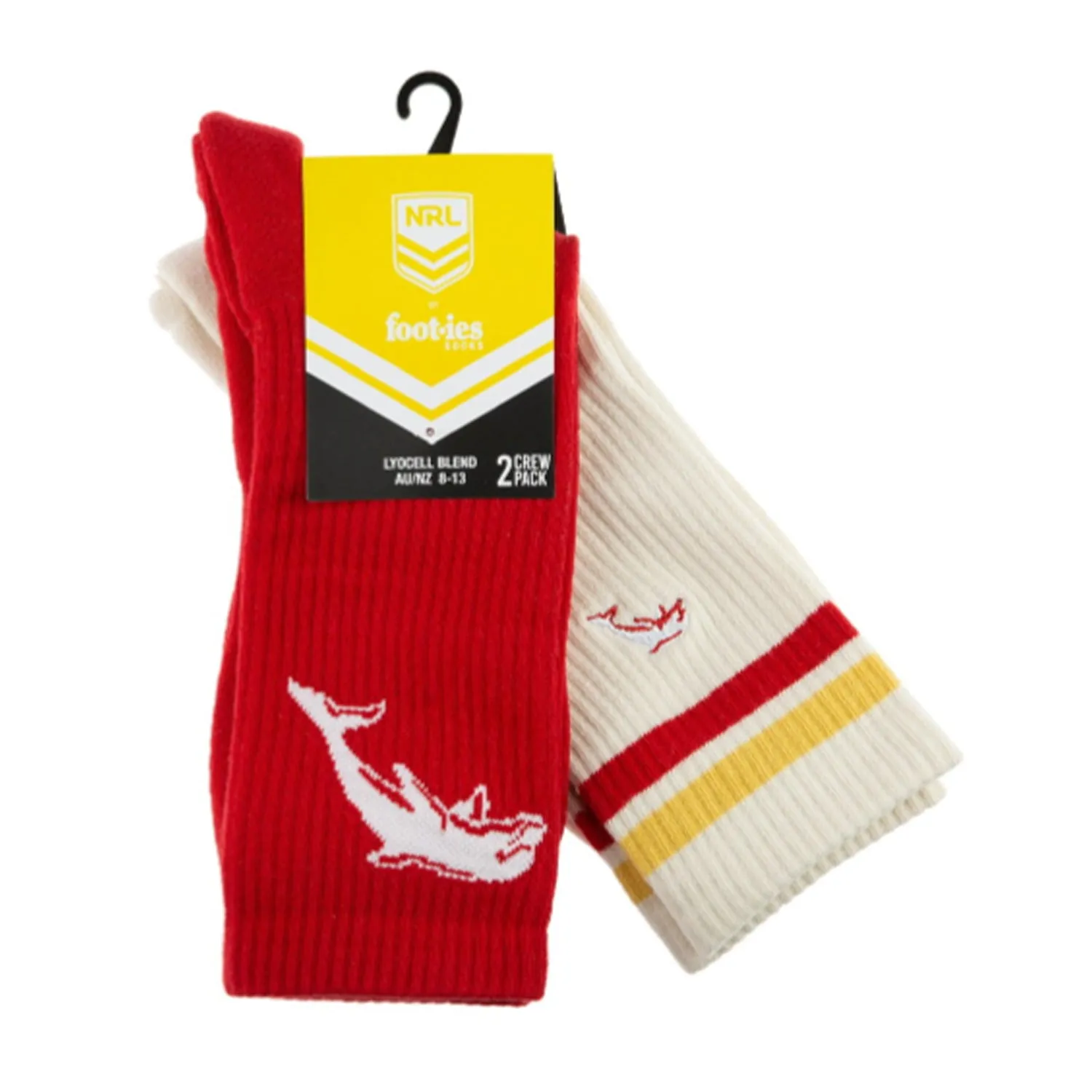 DOLPHINS ICONS SNEAKER SOCK 2 PACK RED