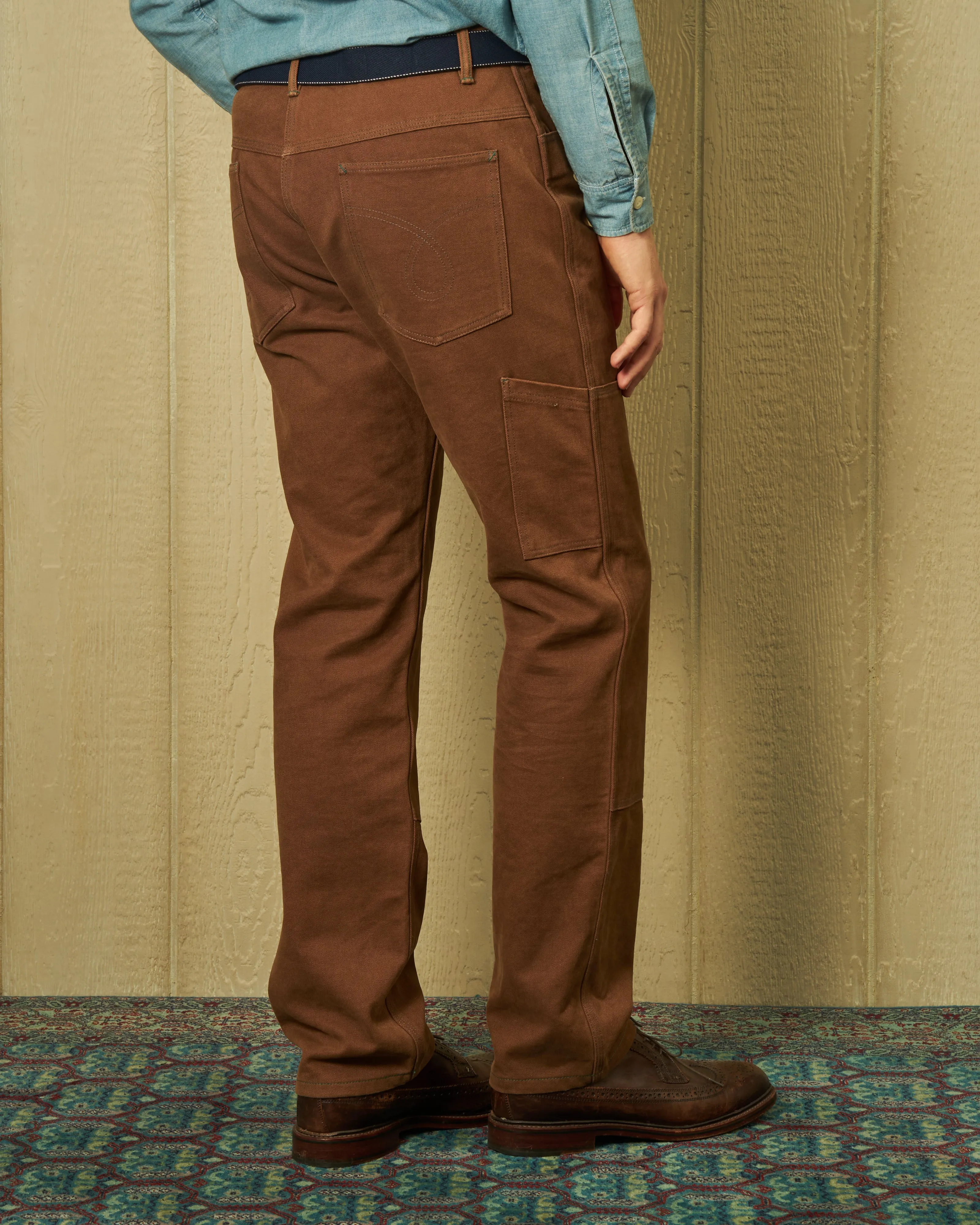 Double Knee Pant in Hickory