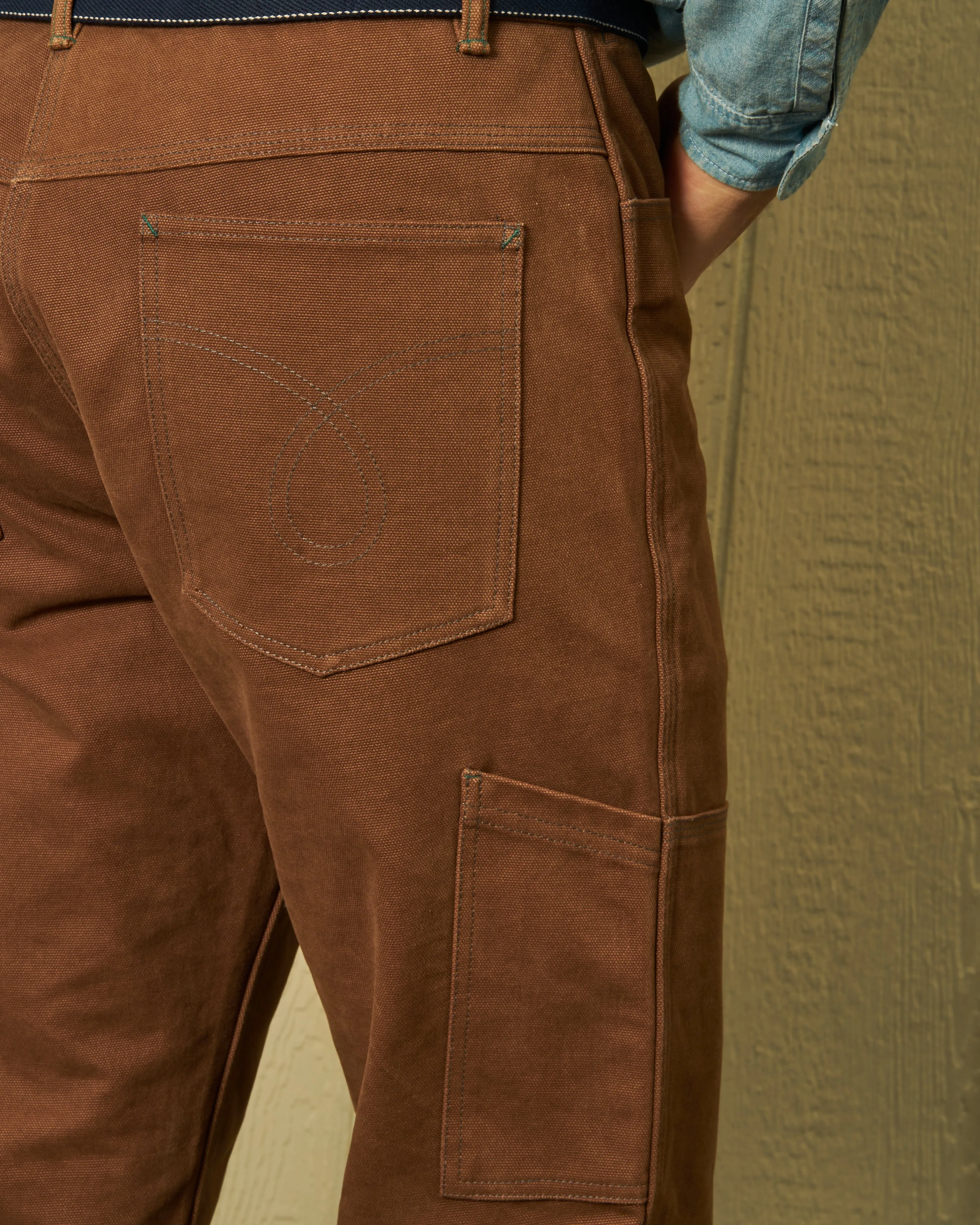 Double Knee Pant in Hickory