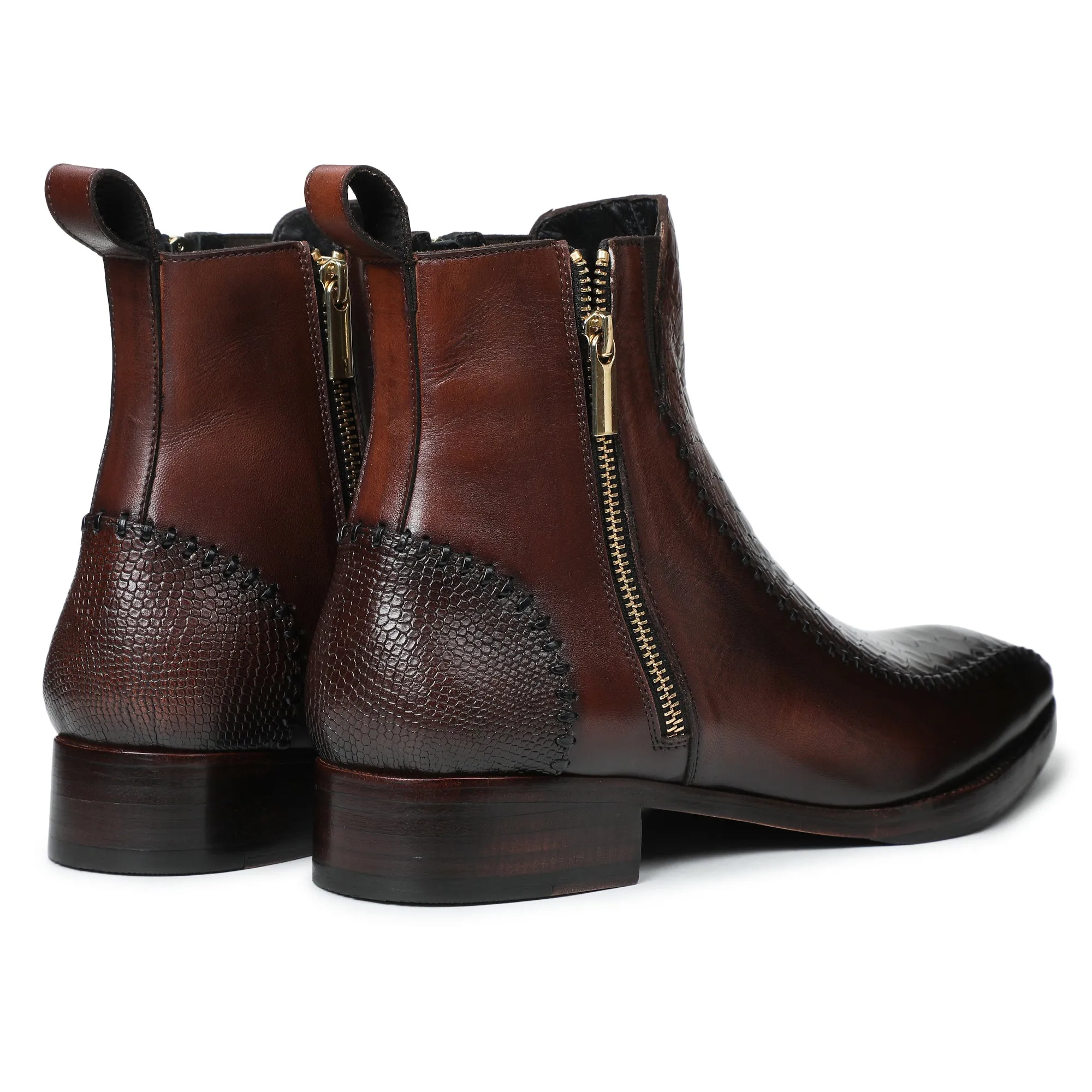 Driver Zipper Boots - Brown