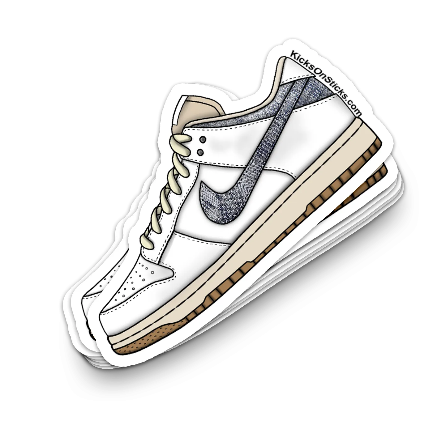 Dunk Low "Washed Denim" Sneaker Sticker