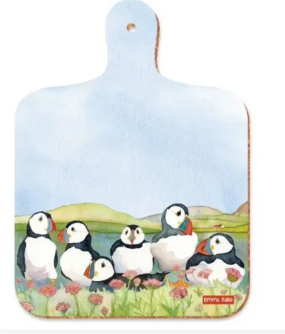 Emma Ball Sea Thrift Puffin's Mini Chopping Board