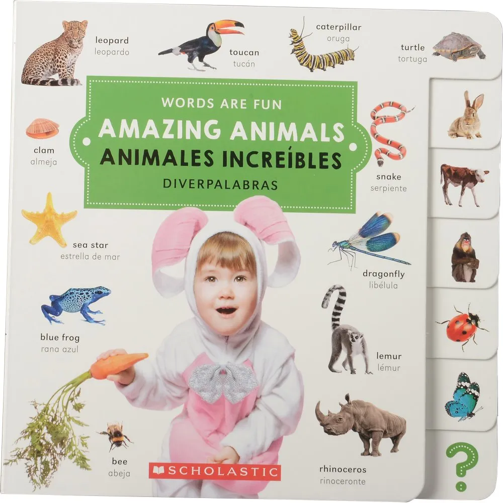 English/Spanish Vocabulary Board Book - Amazing Animals