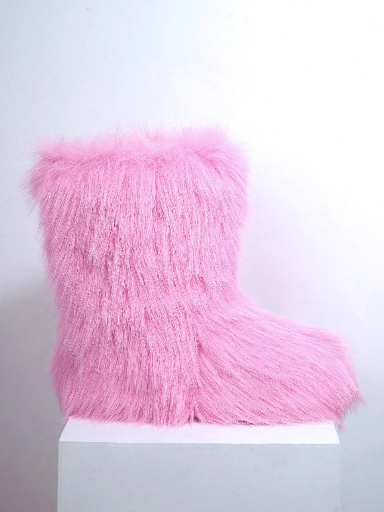 Fuzzy Slip On Boots