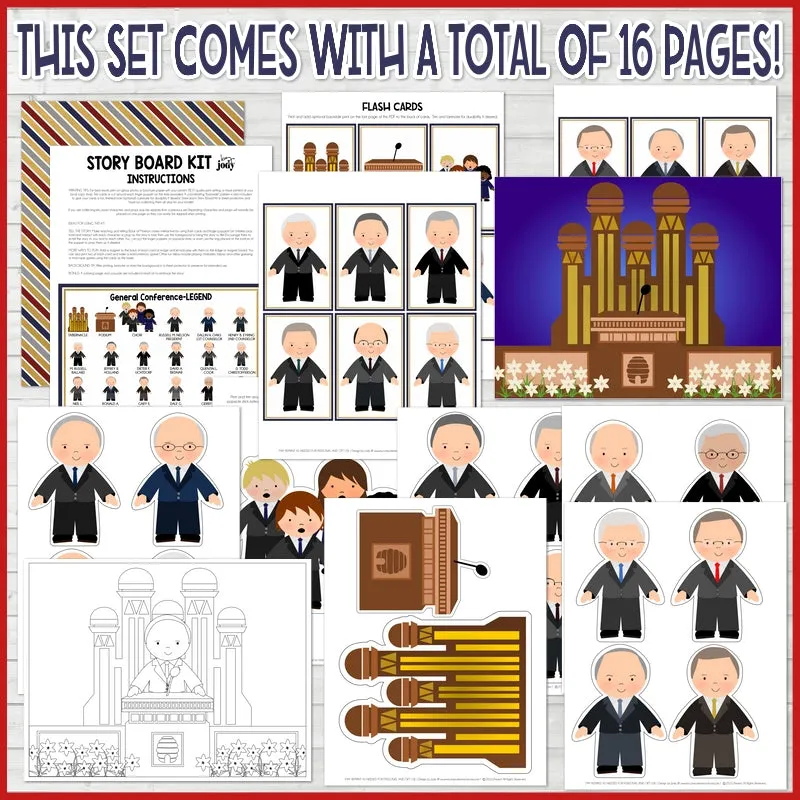 General Conference Story Board & Activity Kit {PRINTABLE}