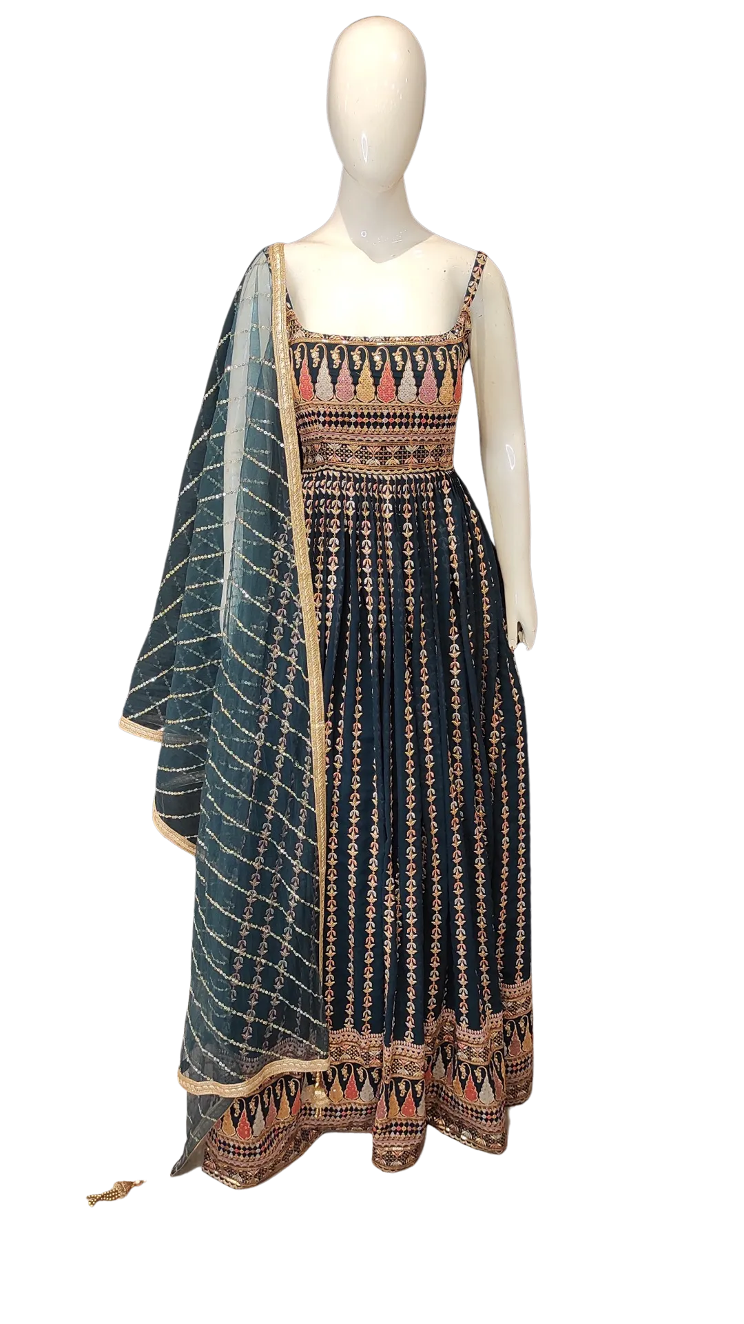 Georgette Gown with Thread Work