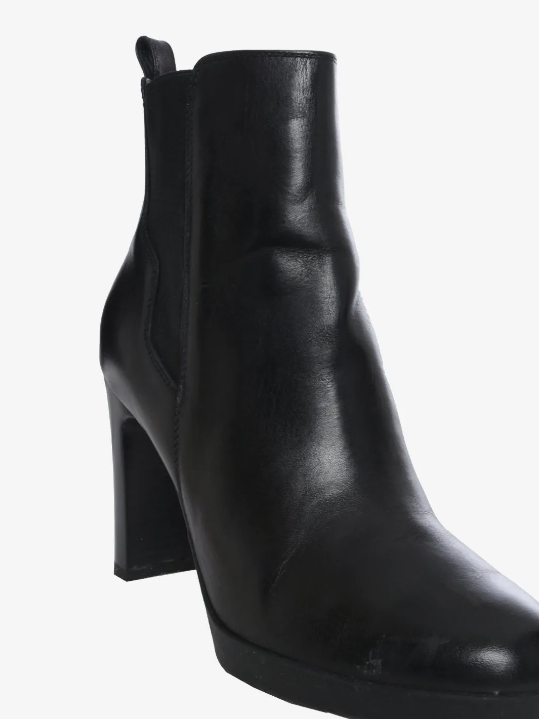 Geox Black Leaher Ankle Boots