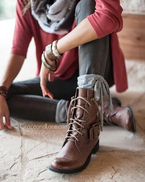 Grace & Lace Jersey Tie Boot Cuffs