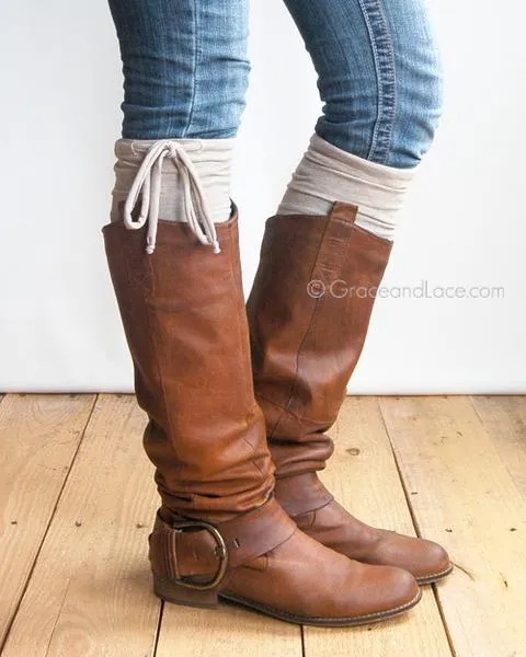 Grace & Lace Jersey Tie Boot Cuffs