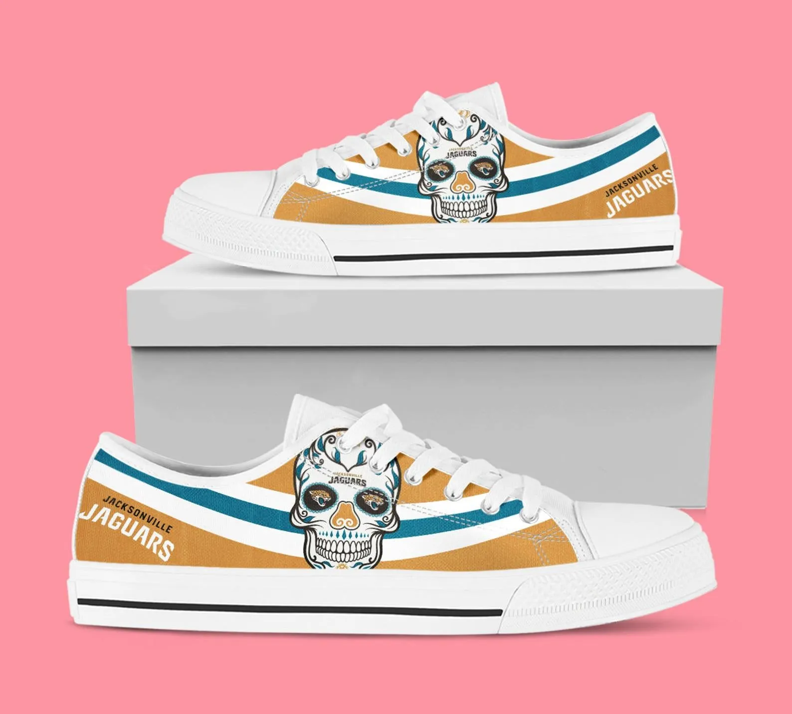 Jacksonville Jaguars Custom Lowtop, Football Custom Shoes, Sport Lowtop, Canvas Shoes, Canvas Lowtop, Unisex Shoes, Gift Birthday