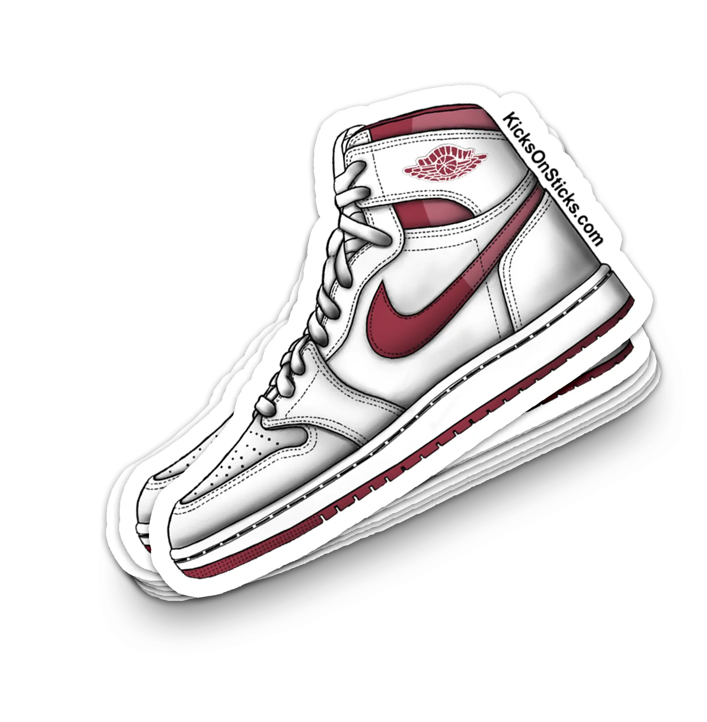 Jordan 1 "Metallic Burgundy" Sneaker Sticker