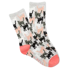 K.Bell Kid's Kitty Camo Crew Sock