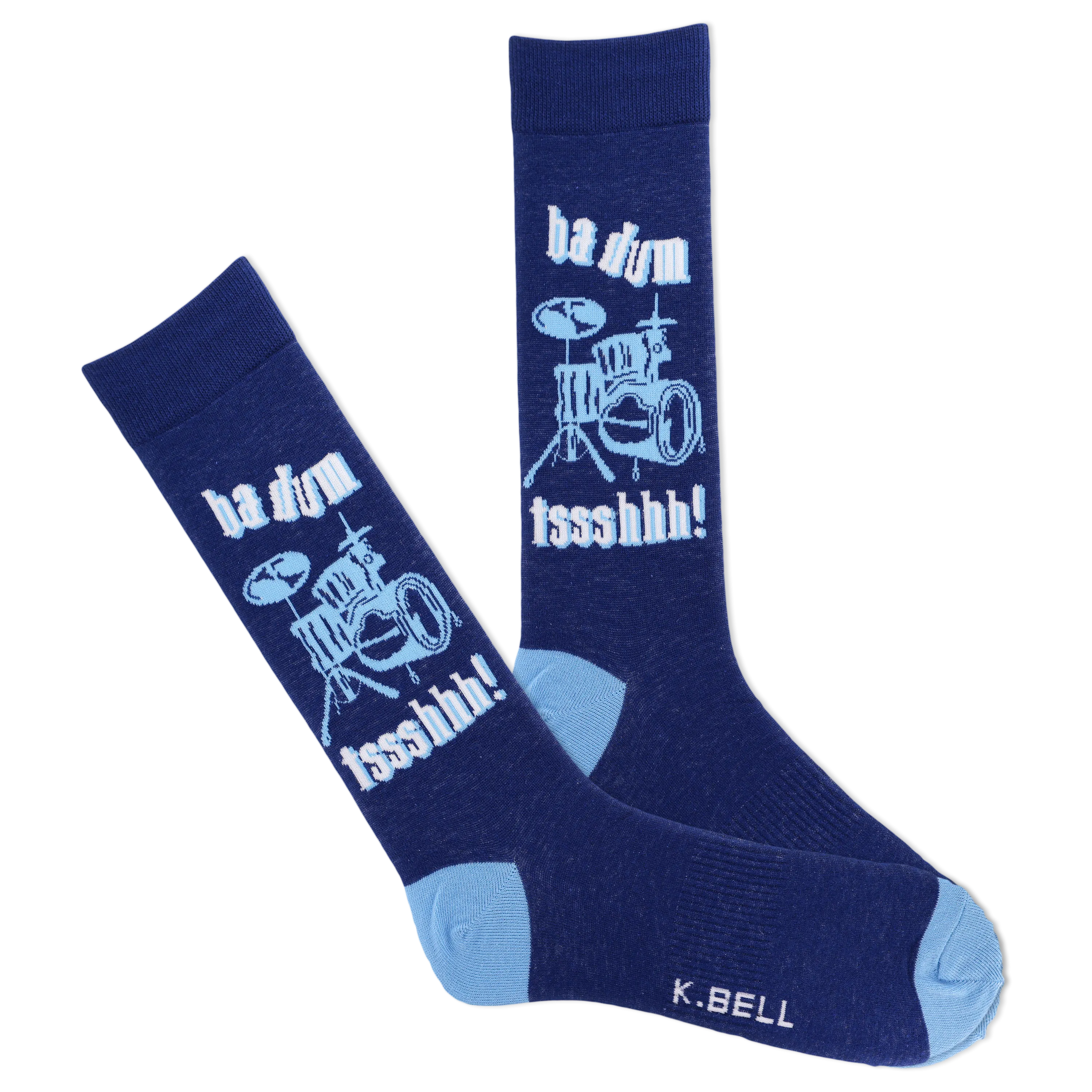 K.Bell Men's Ba Dum Tssshhh Crew Sock