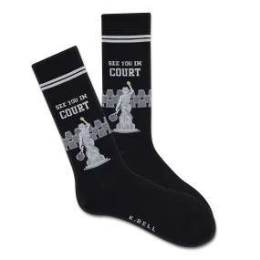 K.Bell Men's See You In Court Active Crew Sock